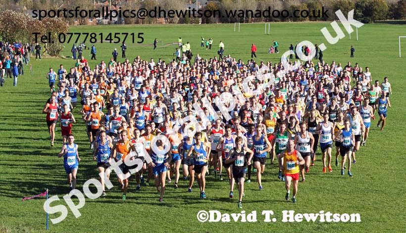 Start of the senior mens Sherman Cup, Temple Park, South Shields. Photo: David T. Hewitson/Sports for All Pics